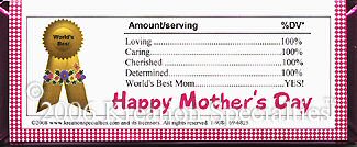 World's Best Mom Candy Bar Wrapper Back